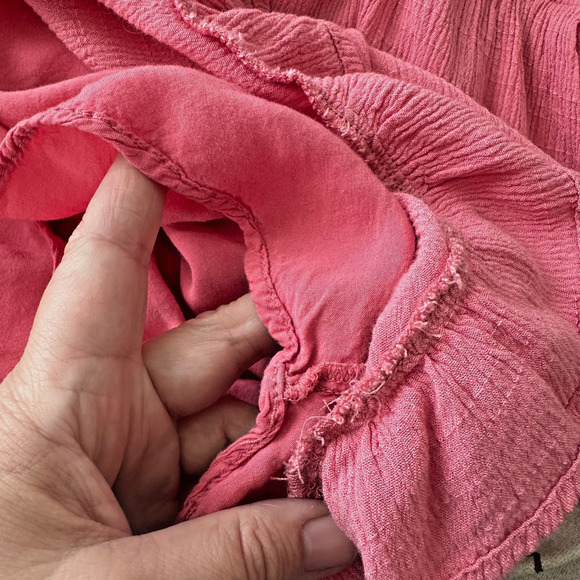 kori america plus pink romper xl women’s sleeveless ruffle hem summer outfit - Picture 5 of 7